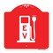 Signmission Ev Electric Vehicle Charging Station, Red & White Aluminum Sign, 18" x 18", RW-1818-24090 A-DES-RW-1818-24090 - alternate 1